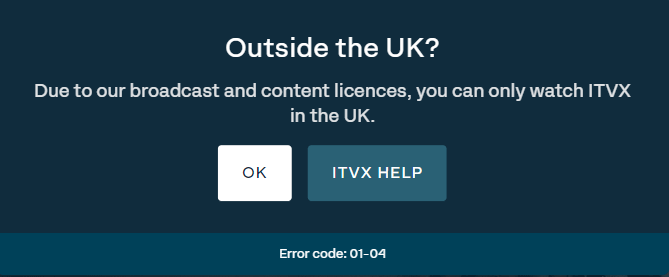 if you want to watch ITVX  in Ireland, you will come across a geographical restriction.